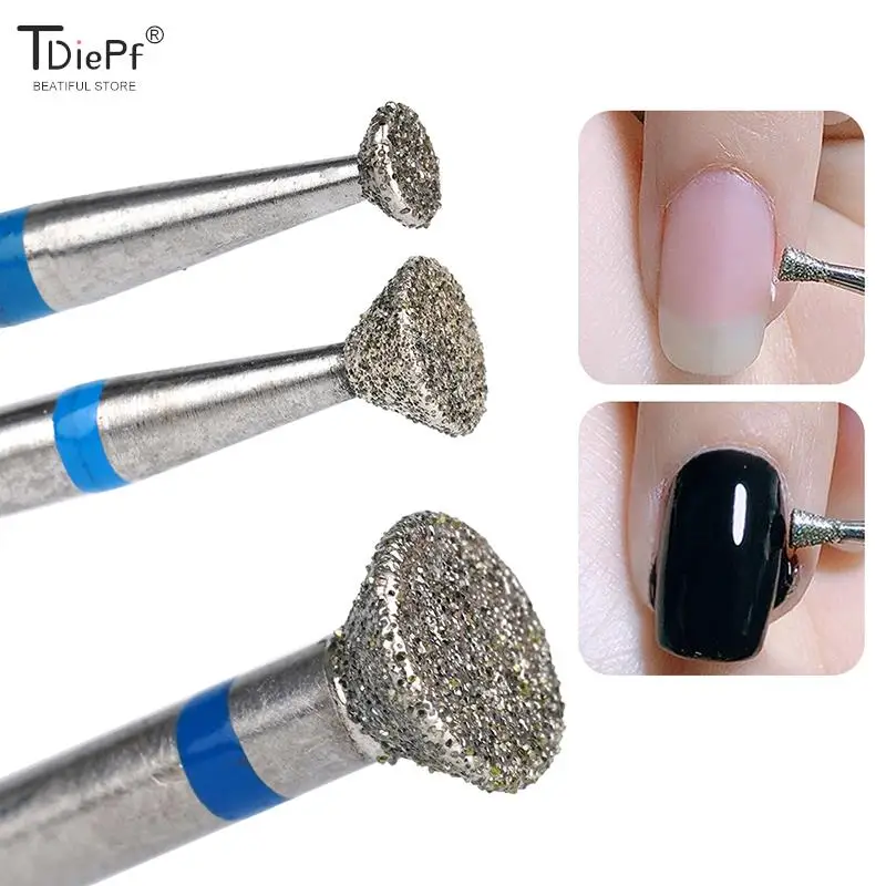 Nail Art Polishing Removal Head Disc Grinding Burr T Mills Grinder Diamond Electric Nail Drill Bit Cuticle Cutter Manicure Tool