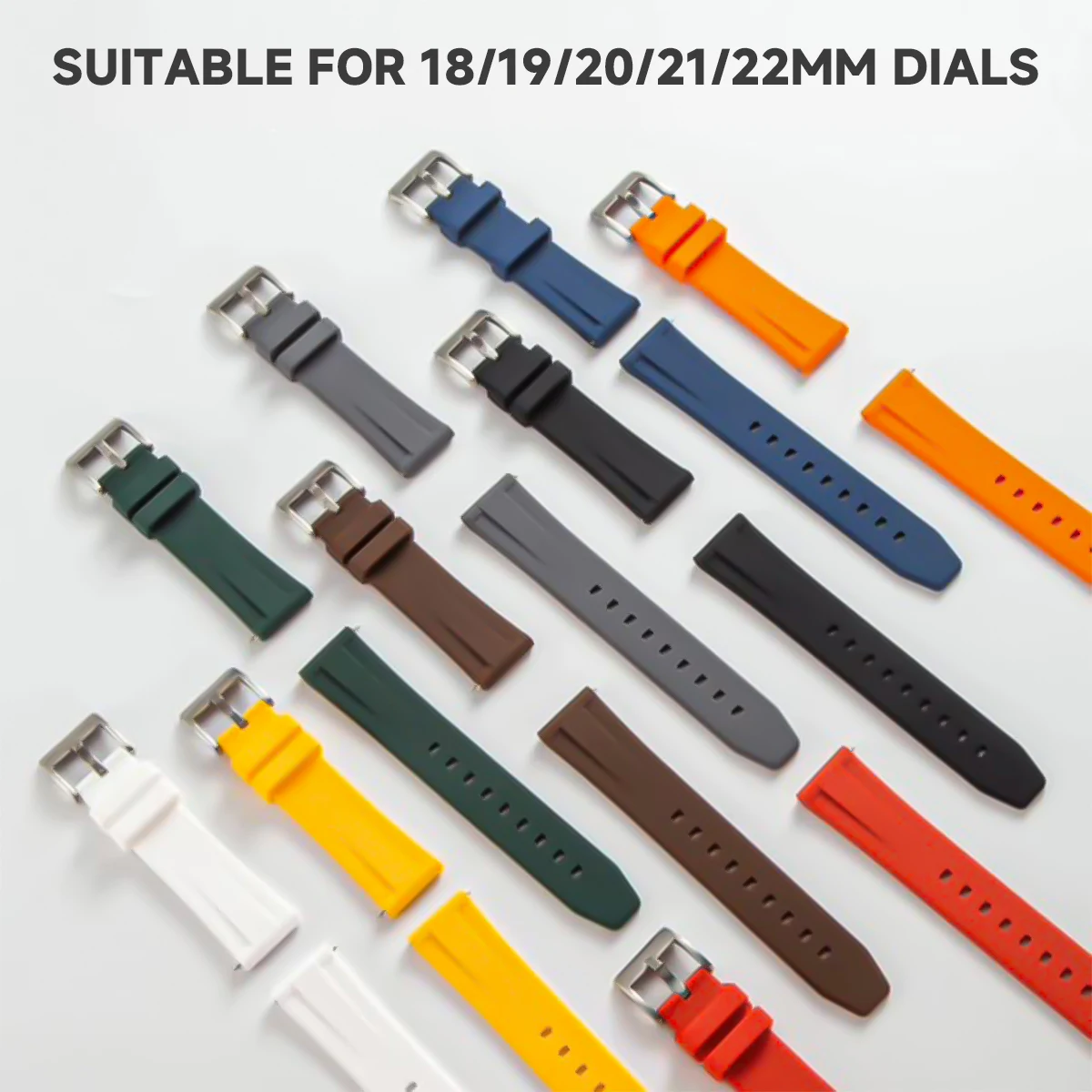 Soft Silicone Waterproof Sport Wristband - Universal Fit Rubber Watchband