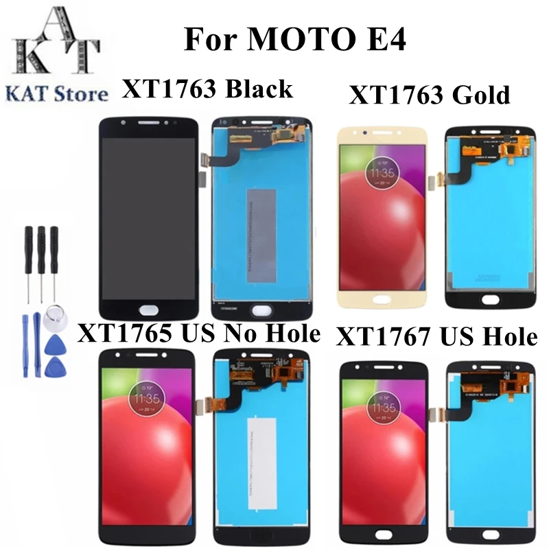 Écran LCD De Remplacement Pour Motorola Moto E4 (XT1766/63/61/62) - Noir - Neuf