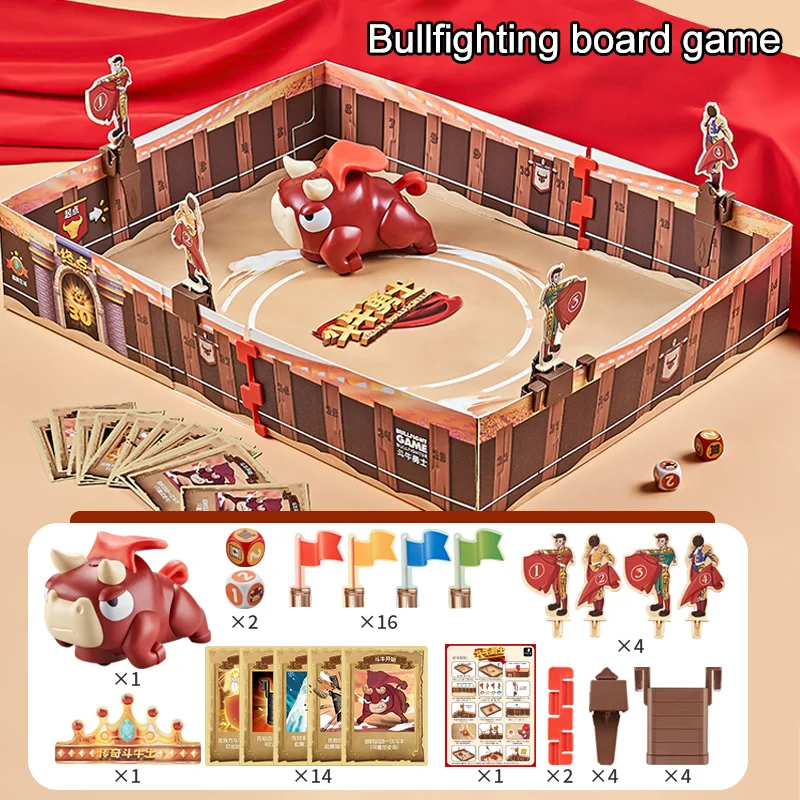 Kids Bullfighting Warrior Board Games Toy Puzzle Levels Card Board Game Family Funny Entertainment Casual Logical Party Game Toy 6