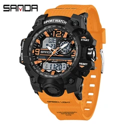 SANDA G Style Waterproof Digital Sport Watch - No (3353 Black Orange)