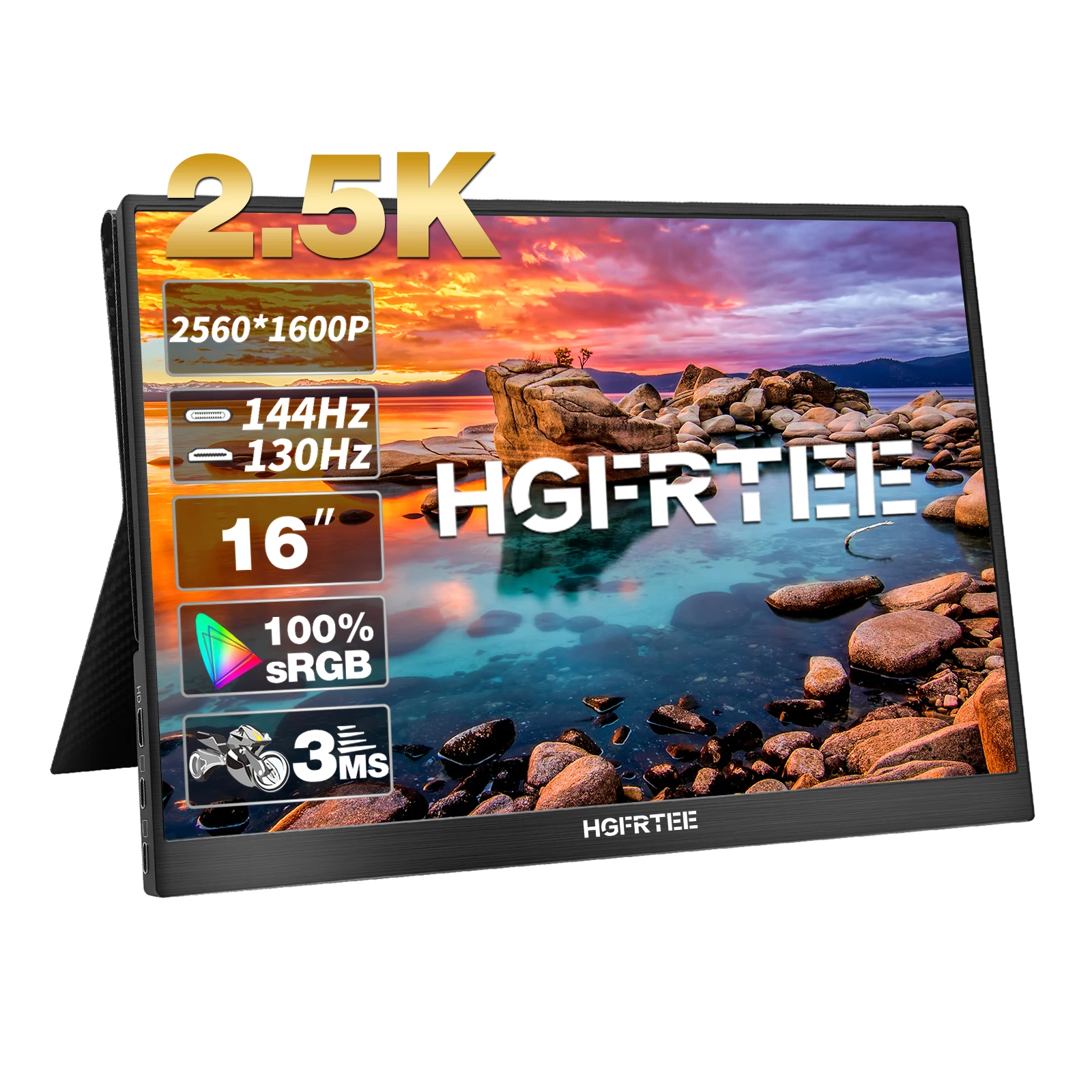 16 inch 2.5K 2560*1600 165Hz portable monitor 100%SRGB IPS gaming pc ...