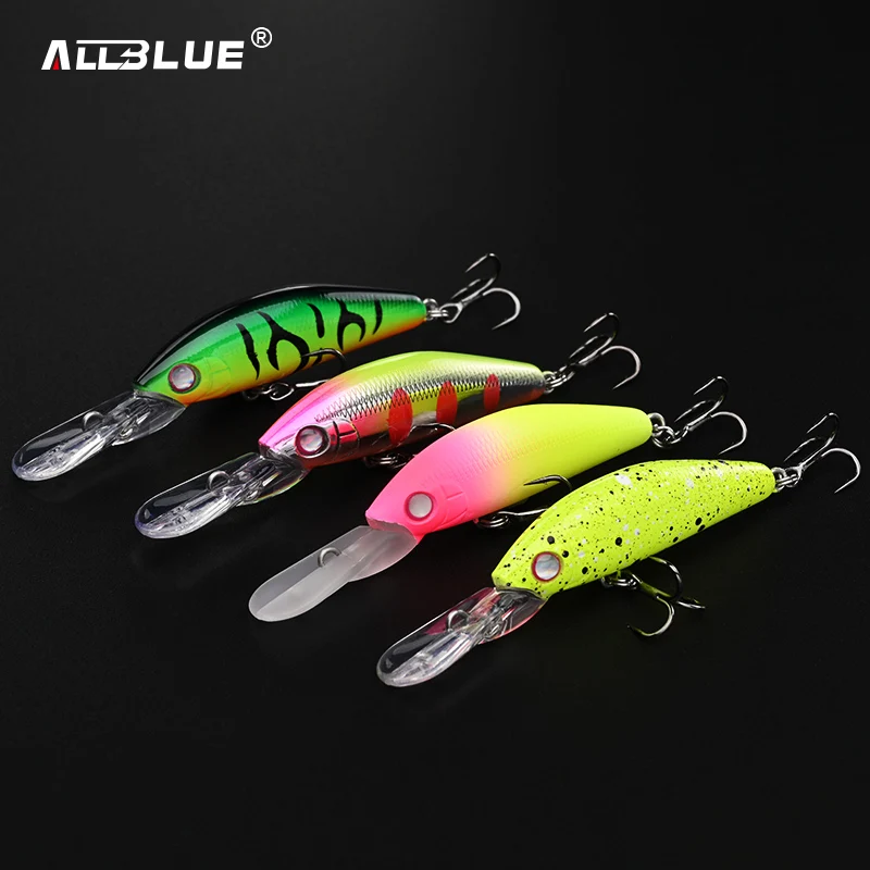 ALLBLUE NightFog Sinking Minnow Fishing Lure - Long Casting Artificial Bait for Freshwater Rockfishing