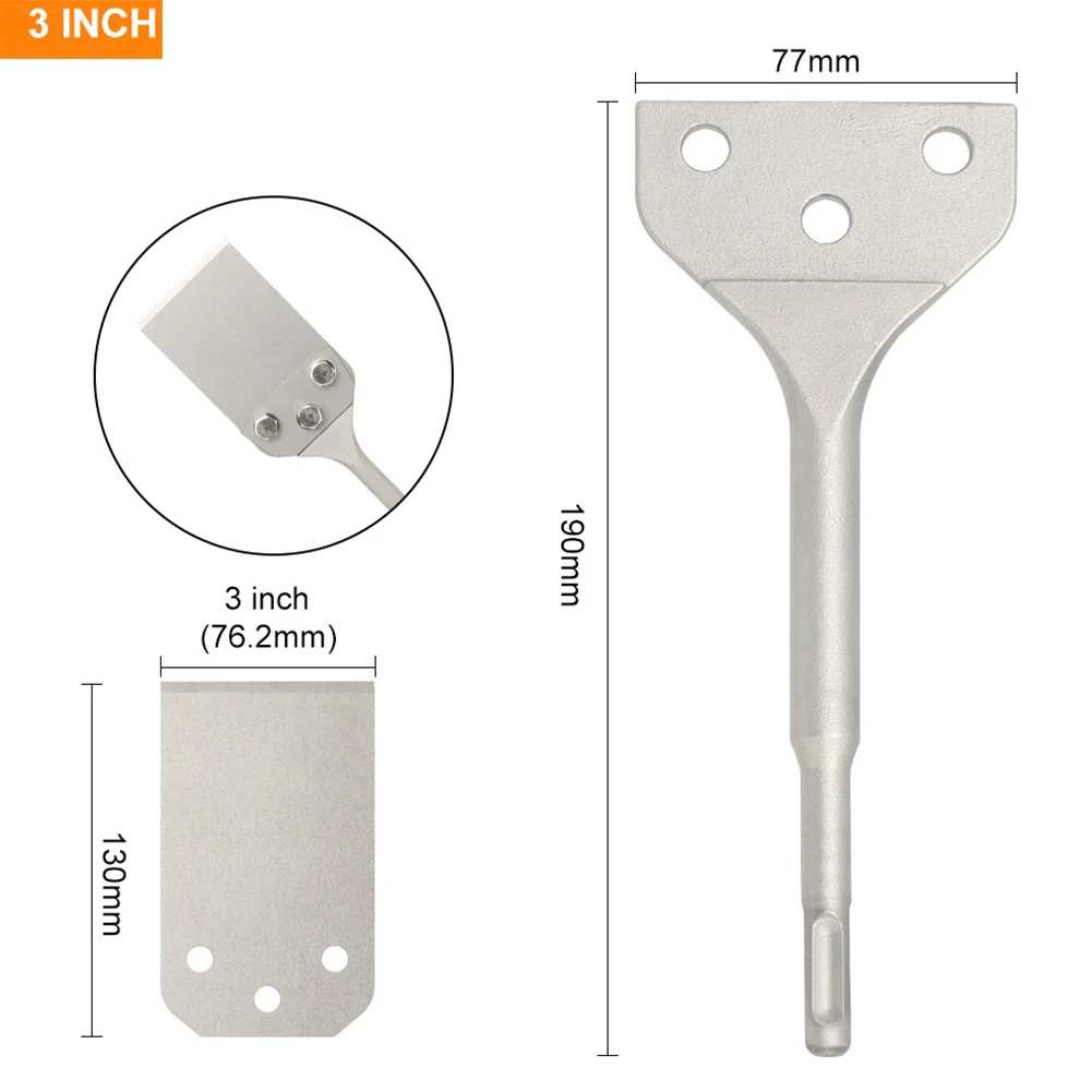 

High Quality SDS Plus Floor Scraper with Self Locking Nut and Three Interchangeable Widths for Efficient Tile Removal