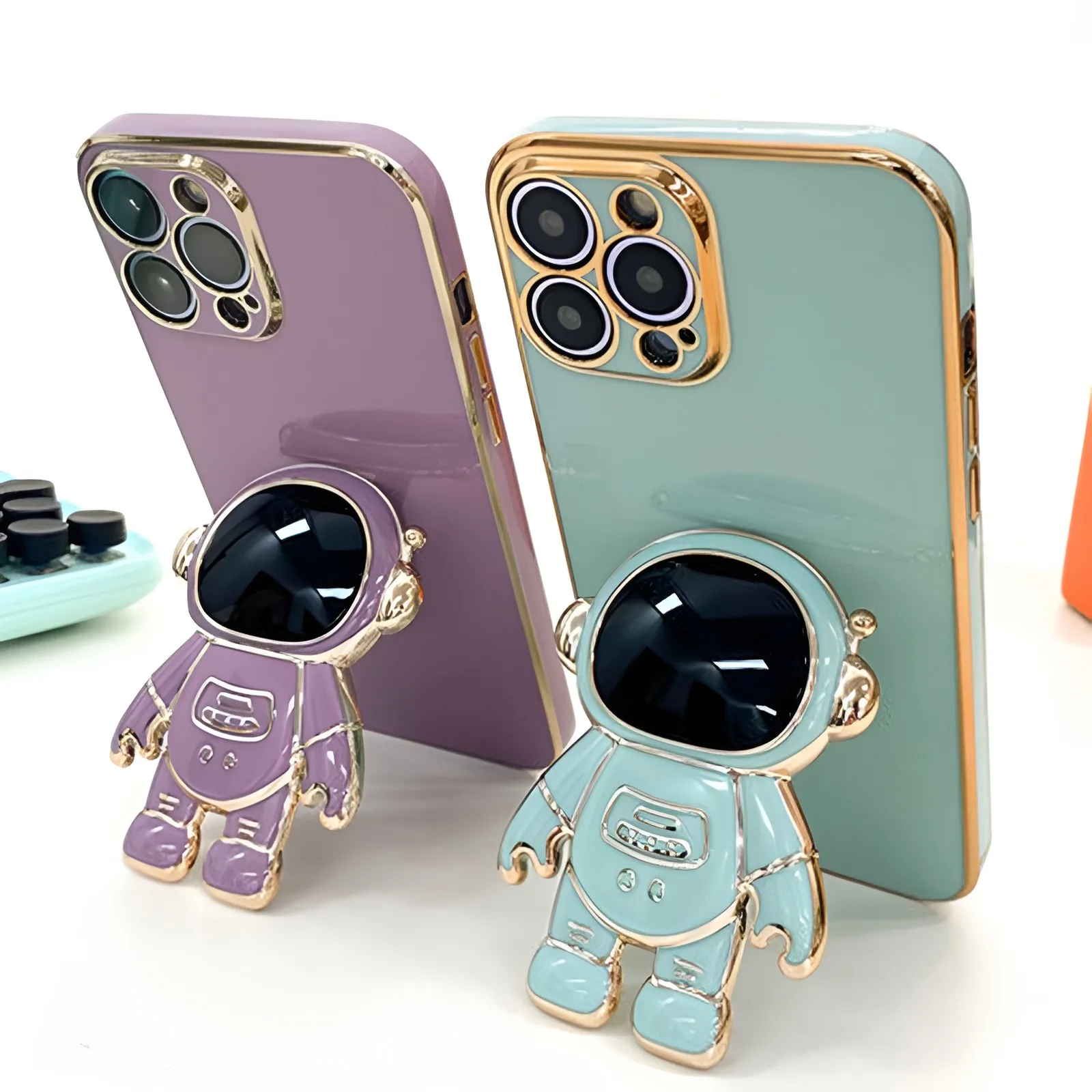Astronaut Stand Holder Phone Case with Kickstand and Durable Design