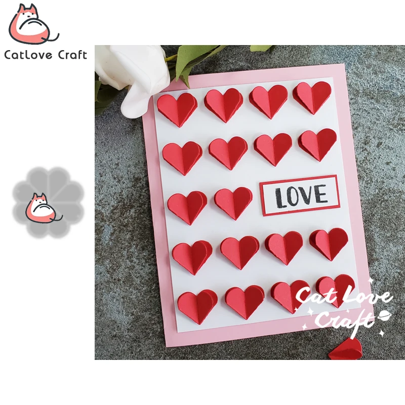 Flower Love Heart Metal Cutting Dies Stencils for DIY Embossing Card Making 