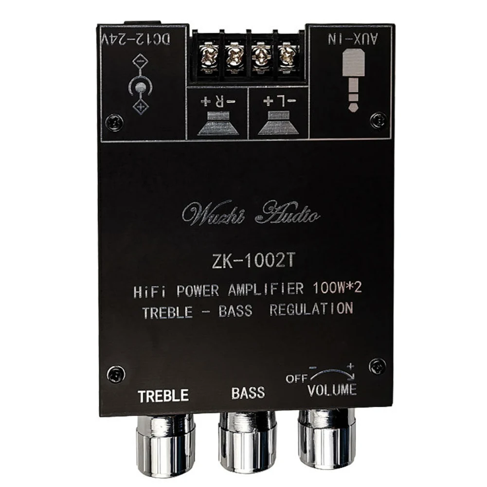 

ZK-1002T HIFI 2,0 канала 100Wx2 Плата усилителя, стерео Модуль Динамика сабвуфера