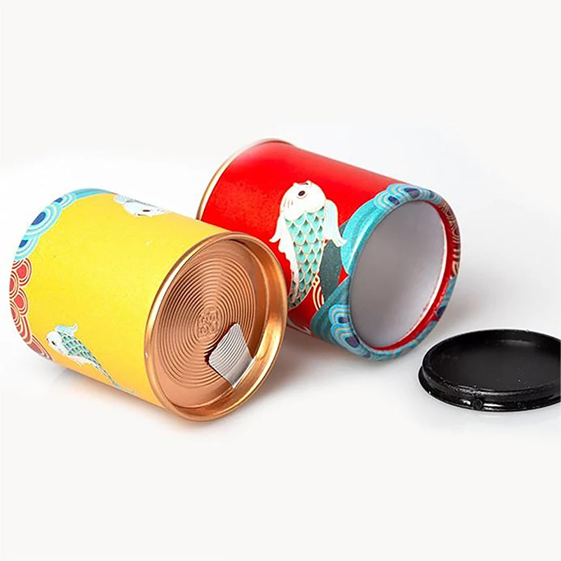 Solid Mini Empty Tea Tin Can Household Green Black Tea Sealed Jar Portable Travel Small Packaging Box Paper Storage Can tea tin box tea canister airtight container