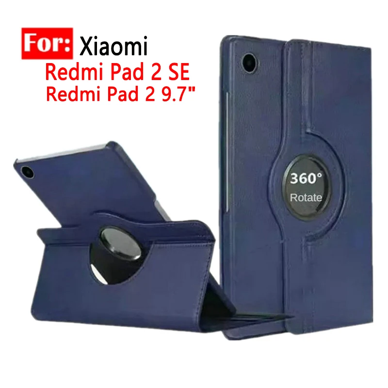 Funda para Xiaomi Redmi Pad 2 SE 9.7 pulgadas 2026, Funda magnética giratoria inteligente con soporte, Funda de cuero PU para Redmi Pad 2 SE 9.7 pulgadas, Funda para tableta