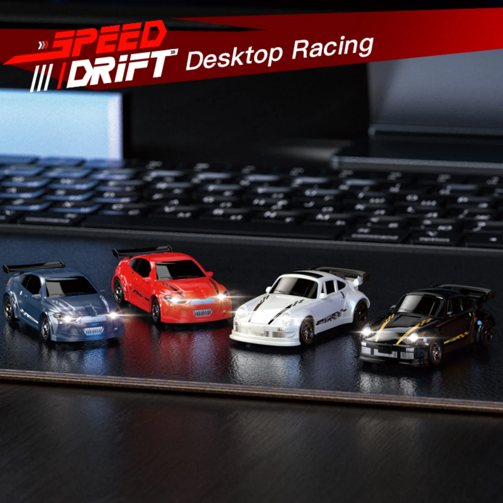 KF20 1:64 RC Drift Car 2.4G High-Speed Racing Car Four-Wheel Mini Desktop Competition Electric Toy Boys Gifts 2