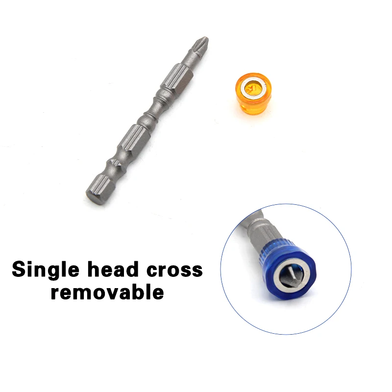 Color Magnetic Coil Screwdriver Head Hexagonal Handle Single Head Cross Magnetic Bits Power Tool Accessory Set 5pc screwdriver set