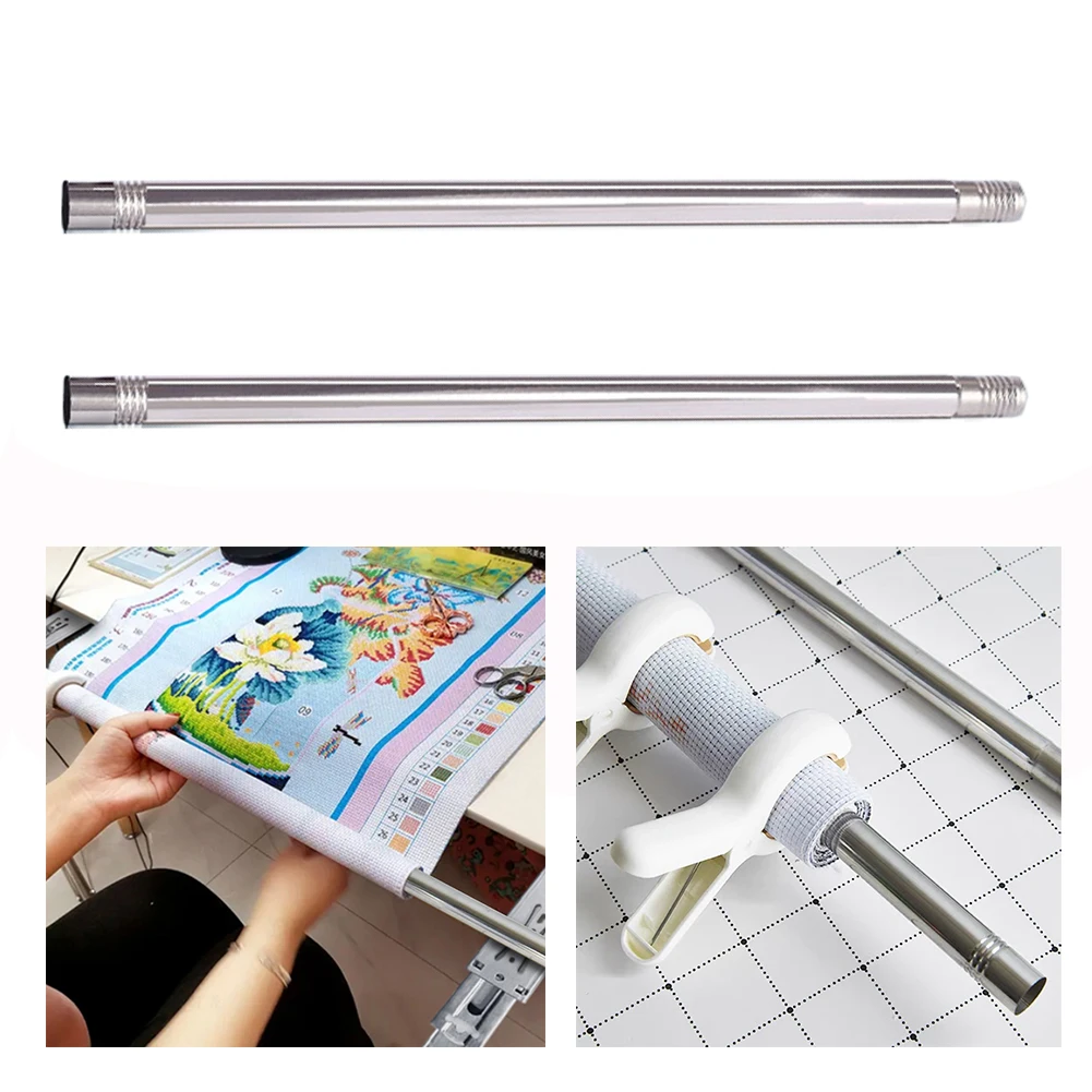 Cross stitch tools Stainless Steel Pipe Cross-Stitch Roll Clip Cross-Stitch Tools Accessories Coiled Tube Retainer Fork Tubes for Cross Stitch