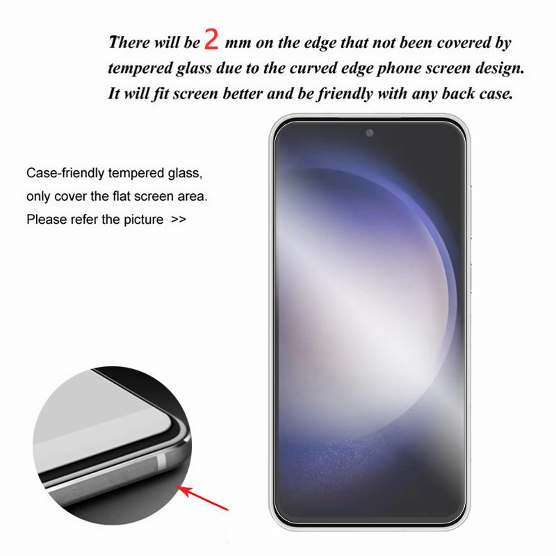 Рисунок 2 - Прозрачное клеевое стекло для Samsung Galaxy S23 FE