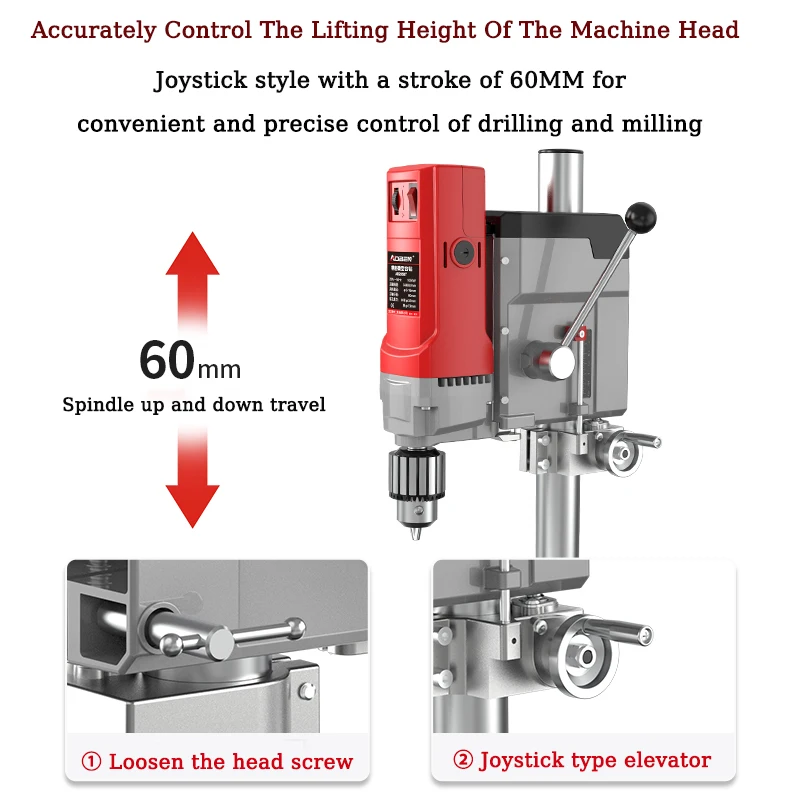 AB2857T Industrial Electric Drilling Machine Benchtop Drill Press High Precision Micro Platform Drill Household Milling Machine 4