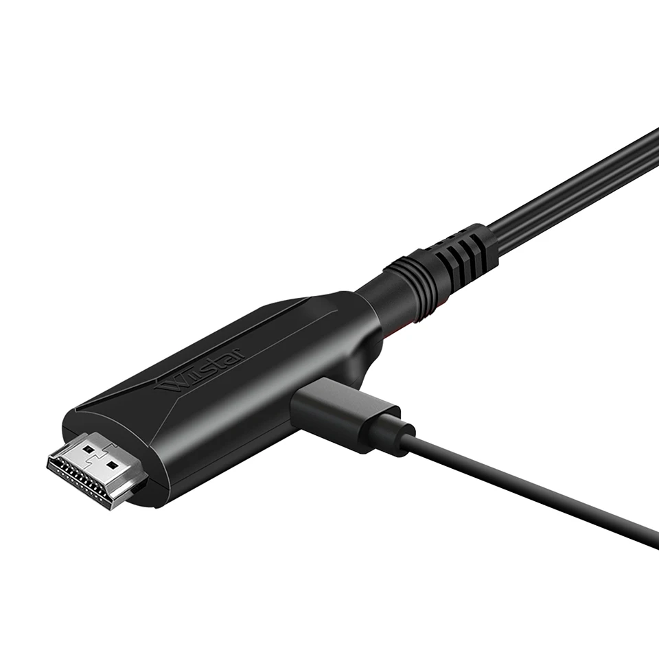 uhddadi Convertisseur péritel vers HDMI, Adaptateur péritel vers HDMI,  Convertisseur audio vidéo HD 1080P avec câble HDMI - Pour HDTV