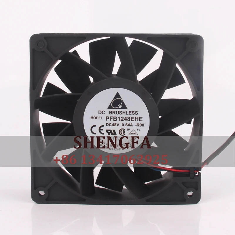DELTAT PFB1248EHE-R00 Case Fan 12038 48V 0.54A Stop Alarm Frequency 120x120x38mm 12cm Converter Centrifugal Cooling Fan new original 6025 cpu radiator fan afb0648hh 48v 0 10a double ball frequency converter fan