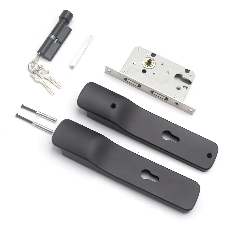 Invisible door lock without handle for Indoor room wooden door Silent lock body safe and anti-collision