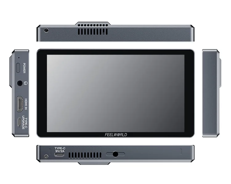 FEELWORLD P6XL 6-inch DSLR Camera Video Monitor Built-in Battery 4K HD 1200nit Touch Screen Field Monitor