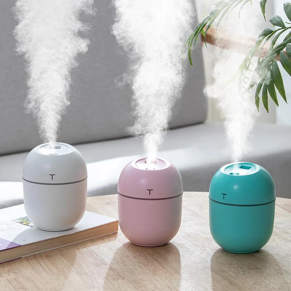 

Mini Air Humidifier 200ml Aroma Essential Oil Diffuser USB Charging Ultra Low Noise Purifier Cute Cool Mist Maker for Home Car