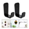 2pcs Hockey Stick Display Stand Acrylic Wall Mount Black Hockey Stick Supports Bracket Holder Horizontal Hanger 5