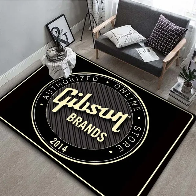 Fender Guitar carpet for living room Drum kit room decorations Music Room Large Area Rug Flannel Bedroom anti-slip floor mat