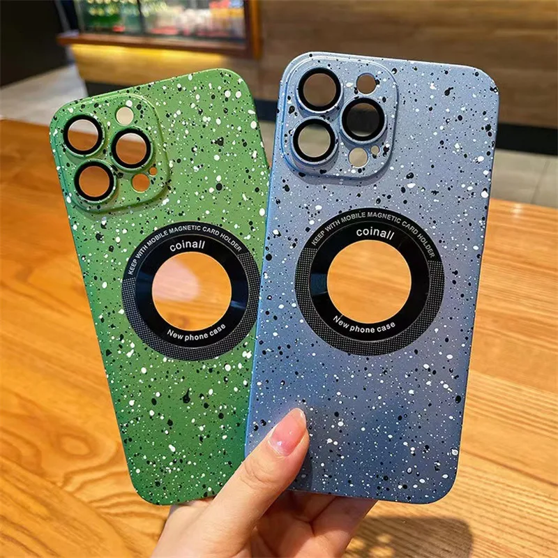 Per Iphone 14 13 11 Promax Custodia Splash-Ink Magneti Magsafe Matte Ultra Charm Logo Iphone 14 Plus 12 13 Promax Cover Antiurto