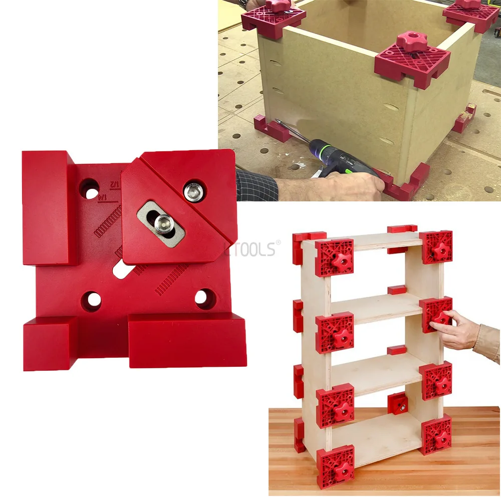 Adjustable 90 Degree Right Angle Clip Wood Board Splicing Auxiliary Fixing T-clip Photo Frame Clip Woodworking Square Clamp Tool natural wooden board for bracelet display beading tray wrist watch bangle holder plate round square wood jewelry display case