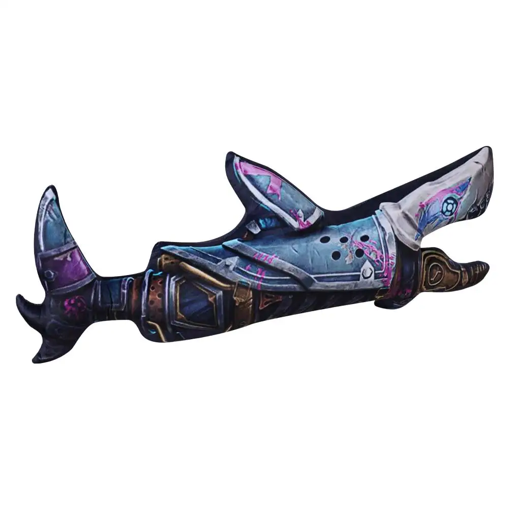 Disguise 75cm Fishbone Throw Pillow Mascot Game LoL Arcane Jinx Cosplay Props Women Men Role Play Fancy Dress Up Party Gifts