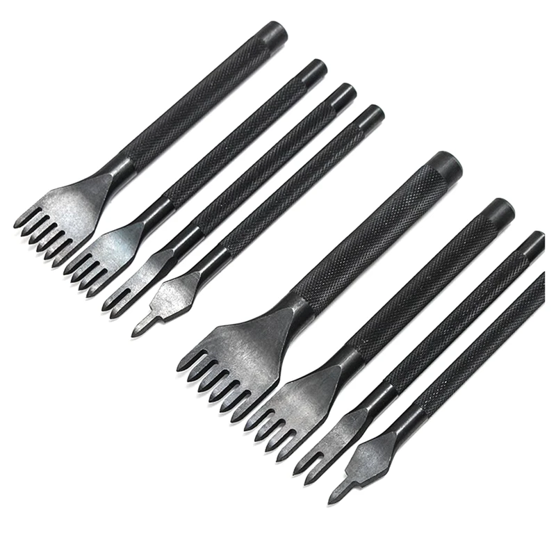 

8 шт. 3 мм 4 мм 1/2/4/6 зубцы дюймовое долото инструменты для работы с кожей дырокол