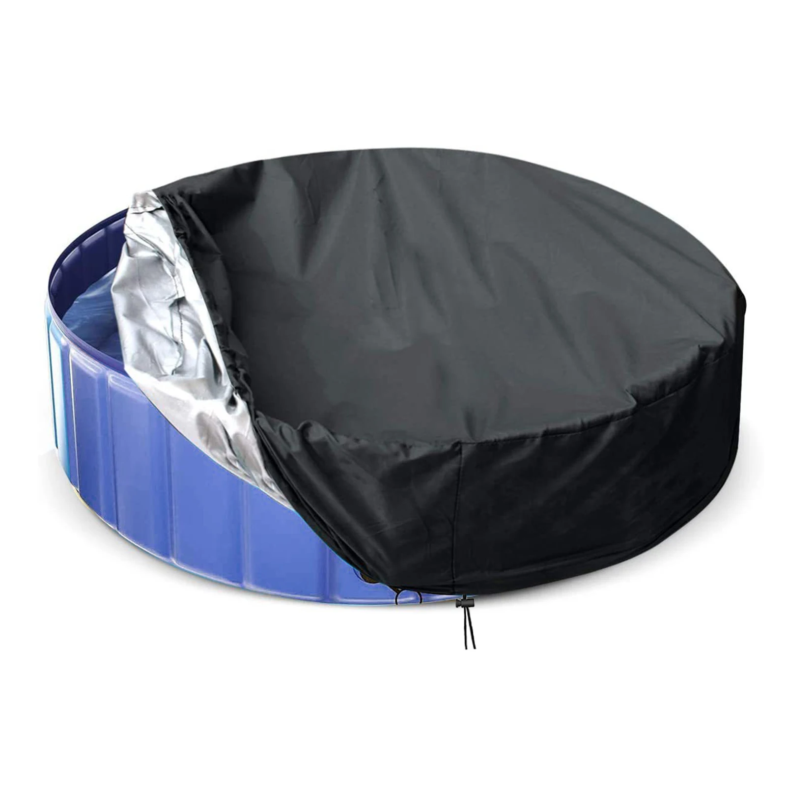 Pool Cover Above Ground Safety Swimming Pool Covers Waterproof Pool Blanket Covers for Round Inflatable Pool, Frame Pools 4-15ft polyester swimming pool cover 12 ft round pool cover for above ground pools hot tub cover waterproof and dustproof