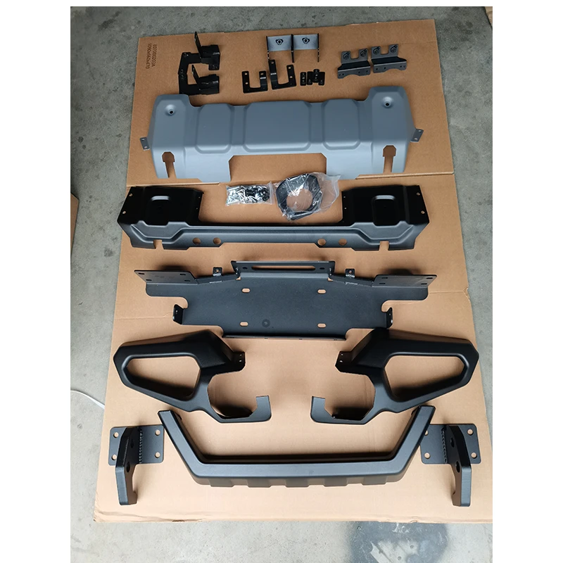 Kit 6 Supports Pare-chocs Avant Pour Jeep Wrangler JL - Noir ABS, Installation Facile