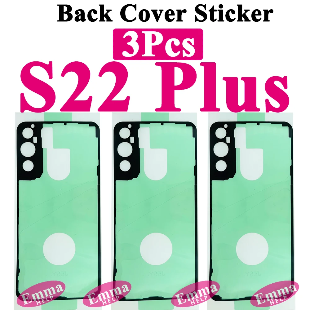 Back Battery Cover Sticker 3Pcs For Samsung S23 Ultra S22 S23 S24 Plus S20 Rear Cover Adhesive Glue Tape Waterproof Seal Tape