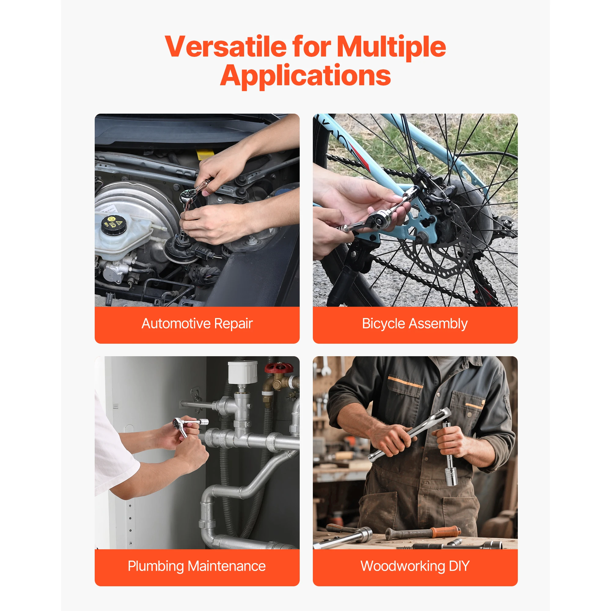 Mechanic Tool Kit with Ratchet and Sockets