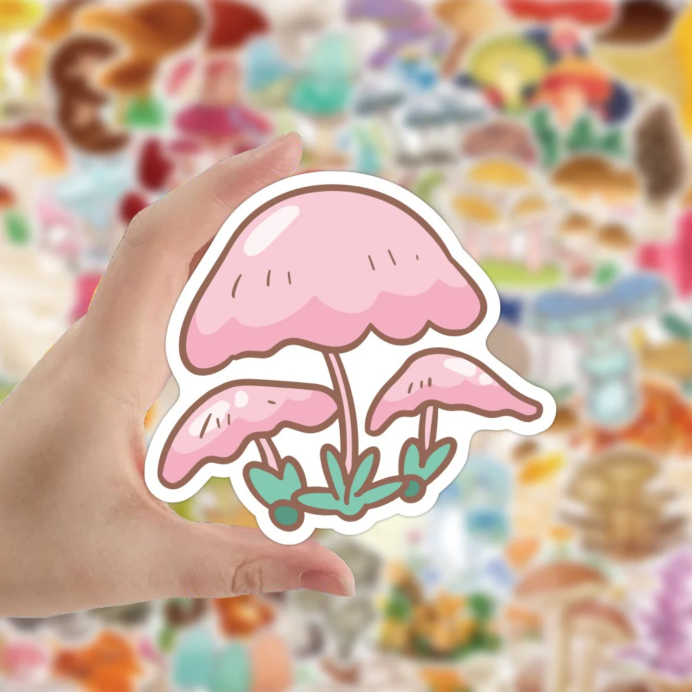 

100Pcs Cartoon Mushroom Plant Graffiti Stickers Cute Travel Skateboard Suitcase Guitar Luggage Laptop Funny Sticker Decals