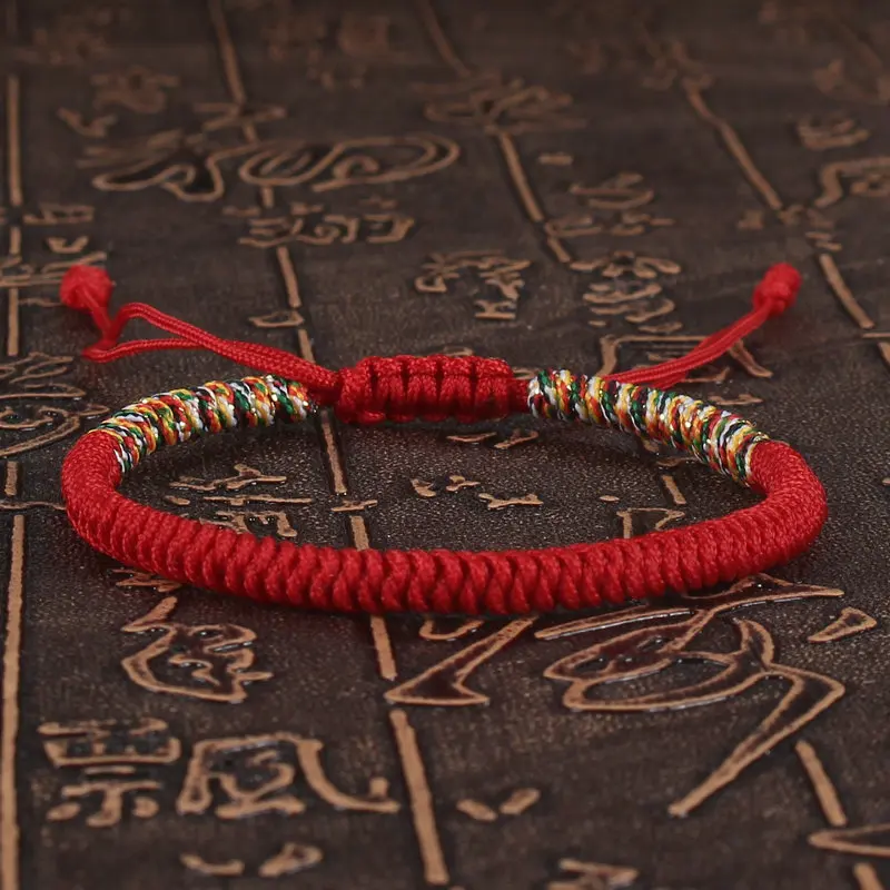 Tibetan Buddhist Bracelet Unisex Handmade Braided King Kong Knot Colorful String for Women Men Lovers Lucky Jewelry