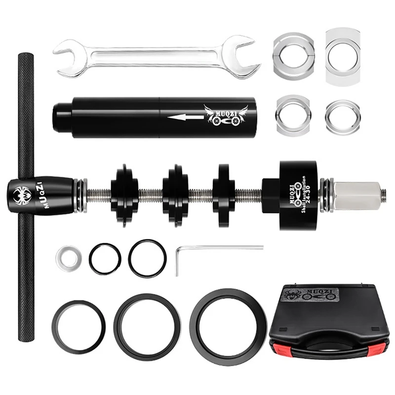 

MUQZI Mountain Bike Road Fixes Gear Bicycle Axle Center Press-In Shaft Static Installation Tool Suit BB86/30/92/PF30