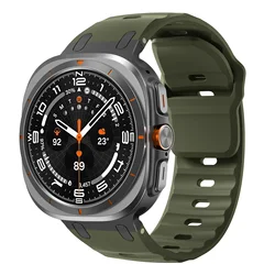 Sport Silicone Band - Premium Strap & Metal Bracelet Accessories for Galaxy Watch Ultra (Green)