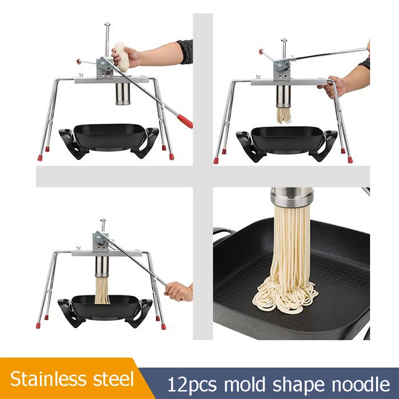 Home Stainless Steel Manual Noodle Pasta Maker Noodle Press