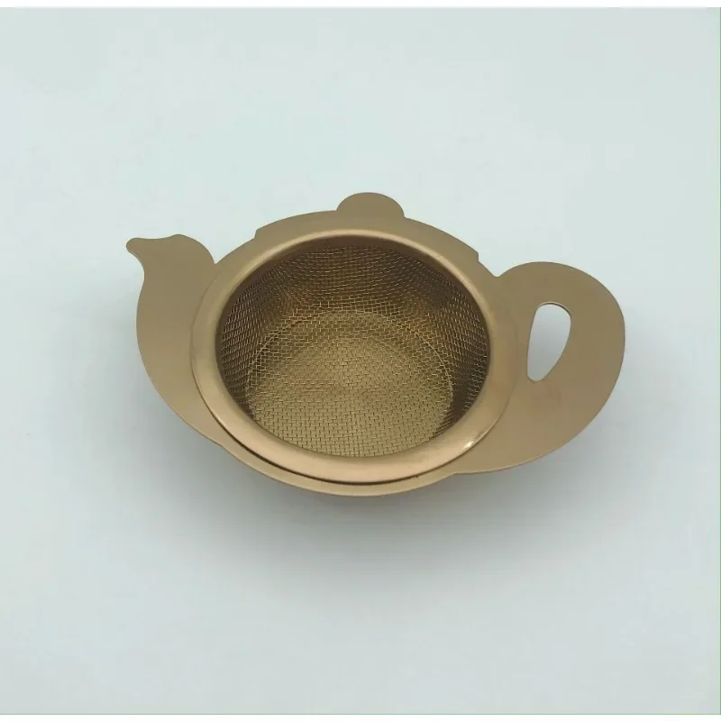 304 Stainless Steel Tea Infuser Anti-rust Convenient Double Winged Handles Loose Leaf Tea Strainers for Home Gold/Silver