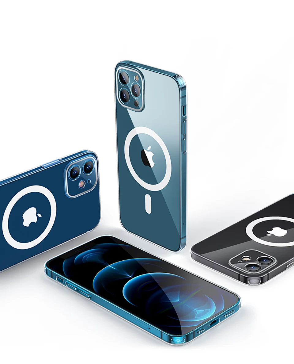 Transparent Luxury Magnetic Wireless Charging Phone Case