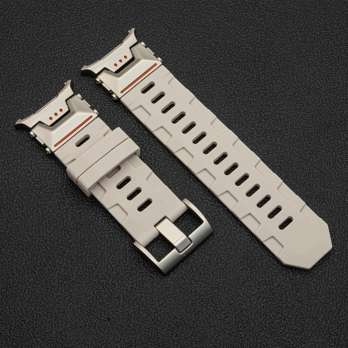 Luxury Men's Sport Silicone Band with Curved End Design