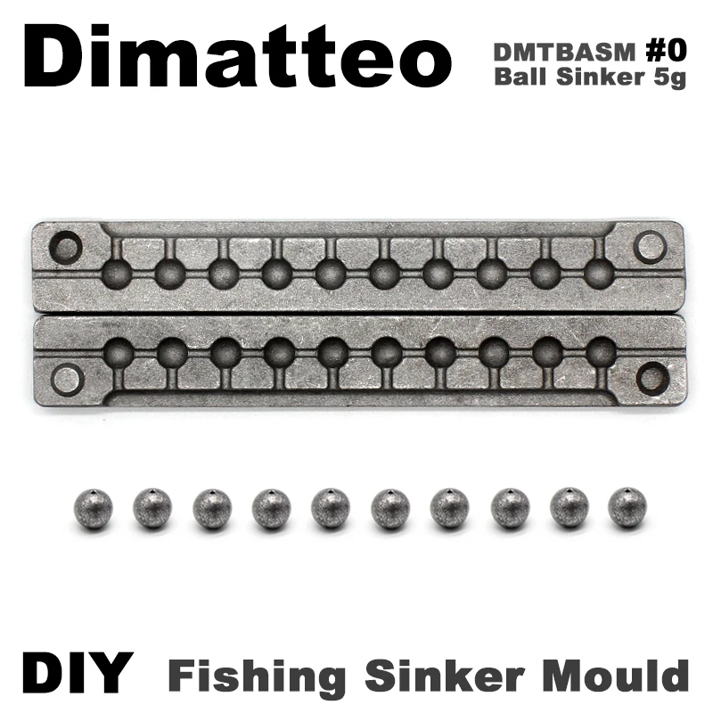 Dimatteo Diy Fishing Ball Sinker Mould Dmtbasm/#0 Ball Sinker 5g