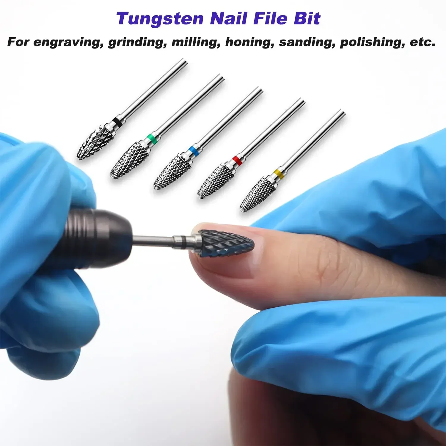 Nail Tools Carbide Burs Manicure File 2.35MM Shank Tungsten Steel Cutters manicure tools