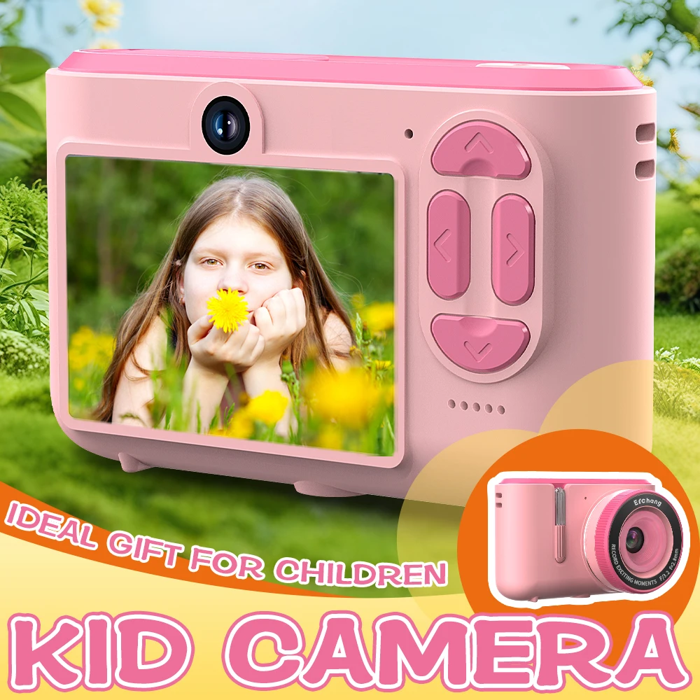 Children Kids Digital Camera 1080P Video Gift For Boys Girls Age 3-12 With 8GB SD Card HD Photo Portable Easy To Use_voghion.com