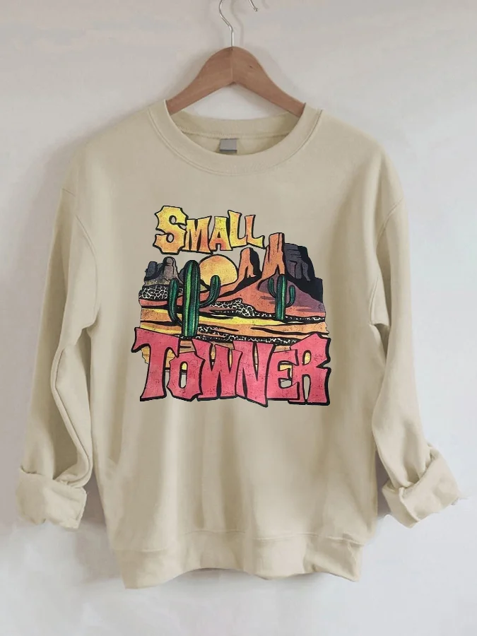 

Western Style Printed Sweatshirt Round Neck Long Sleeve Pullover Women's Sweatshirts Long Sleeve Sports Blouse Fashion Tops