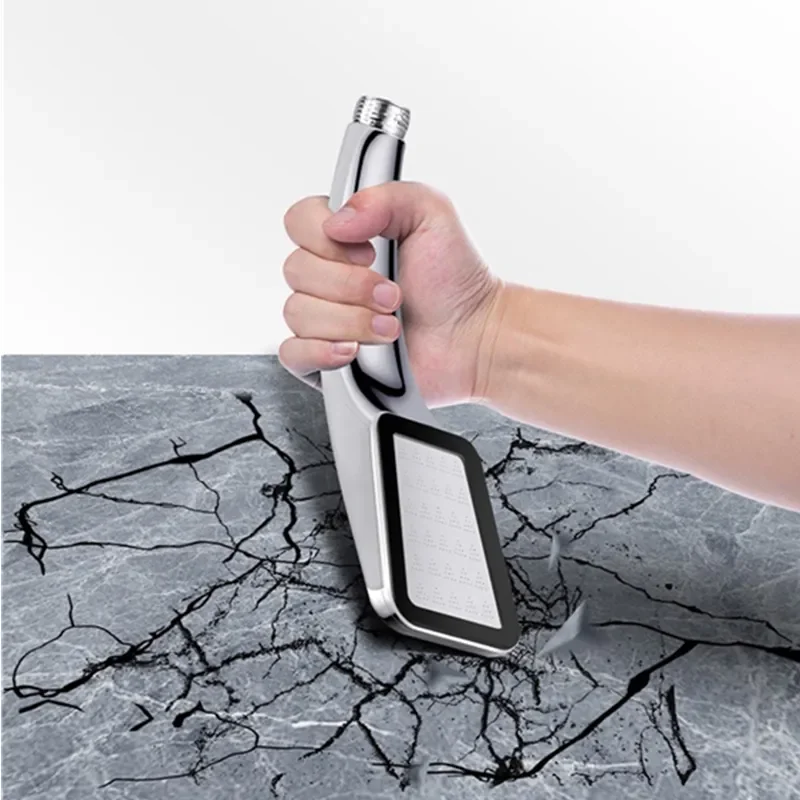 Shower Head 300 Holes High Pressure Rainfall Water Saving Flow Chrome ABS Sprayer Nozzle Square Bathroom Accessories
