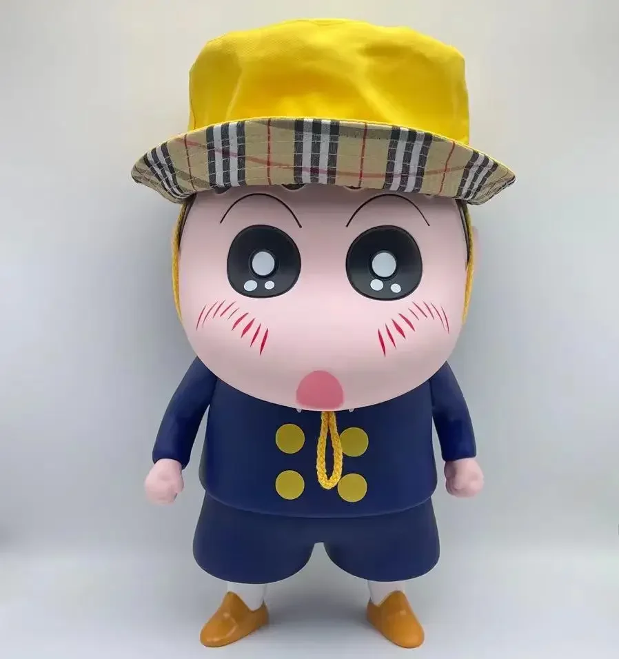 thumbnail image 1 of Figuras de la serie Crayon Shin-chan de 42 cm, modelo de bolsa y sombrero, adorno periférico para coche, colección de muñecas, decoración, regalos de Navidad limitados de Anime, 1 of 5