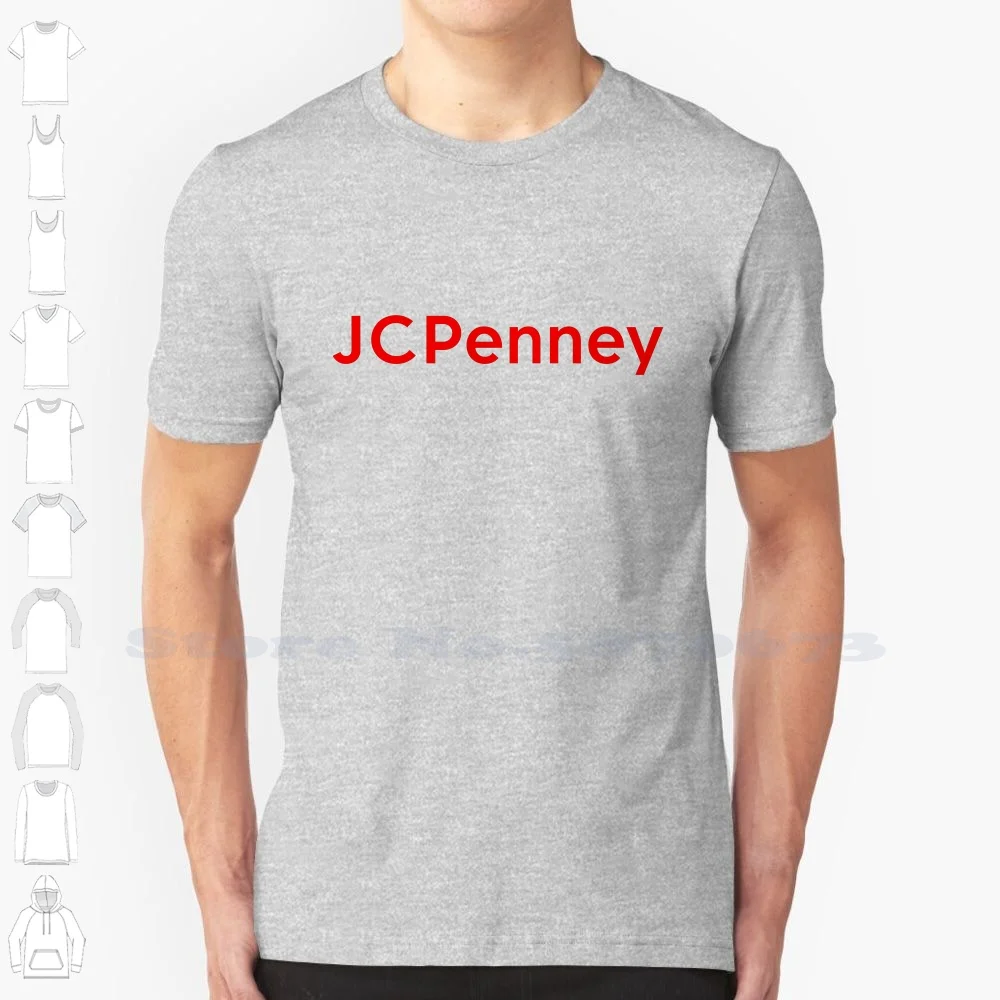

Повседневная футболка с логотипом JCPenney, высококачественные футболки из 100% хлопка с графическим рисунком
