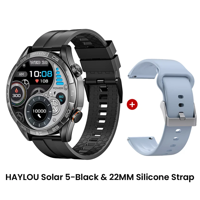 HAYLOU Solar 5 Voice Calling Smartwatch 1.58'' AMOLED Display 60Hz Smart Watch 24H Health Monitoring Sports Smartwatch for Men 16