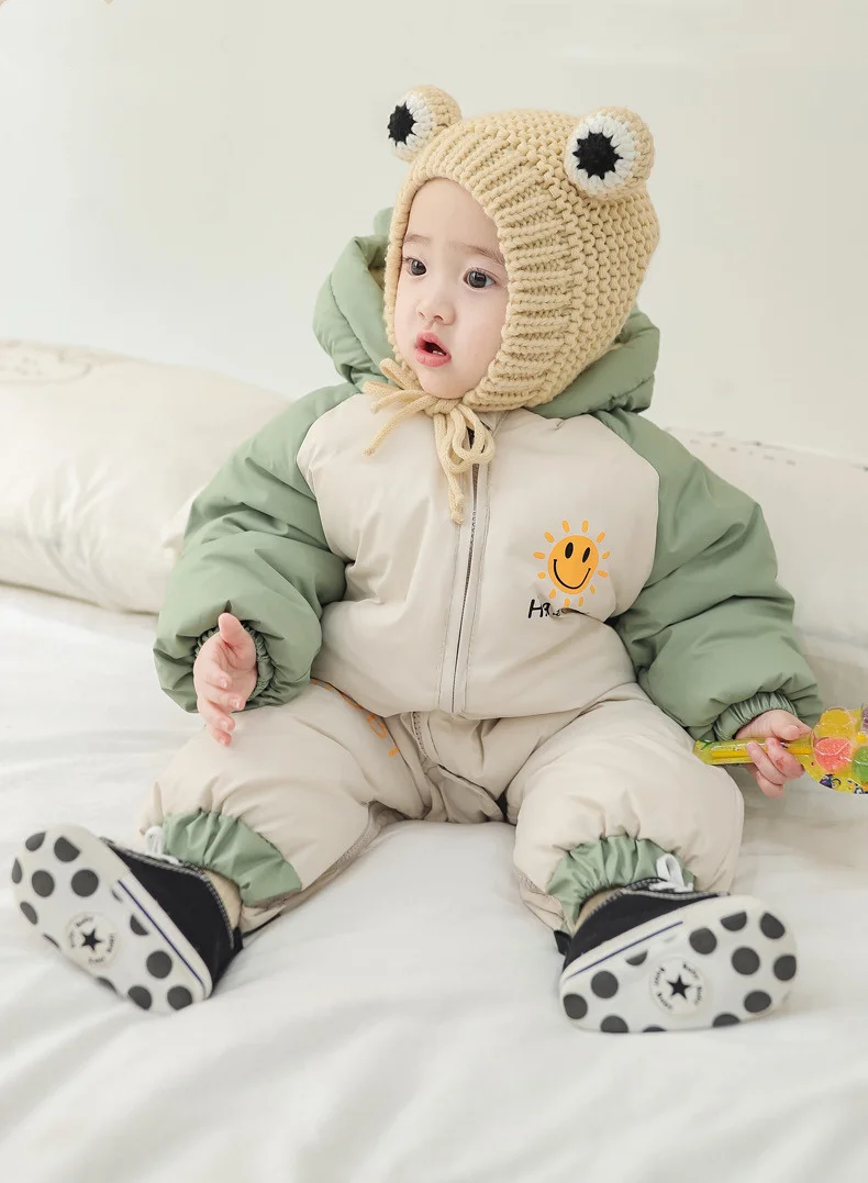 超熱 2022 New Born Baby Girl Clothes Winter Snowsuit Plus Velvet Thick